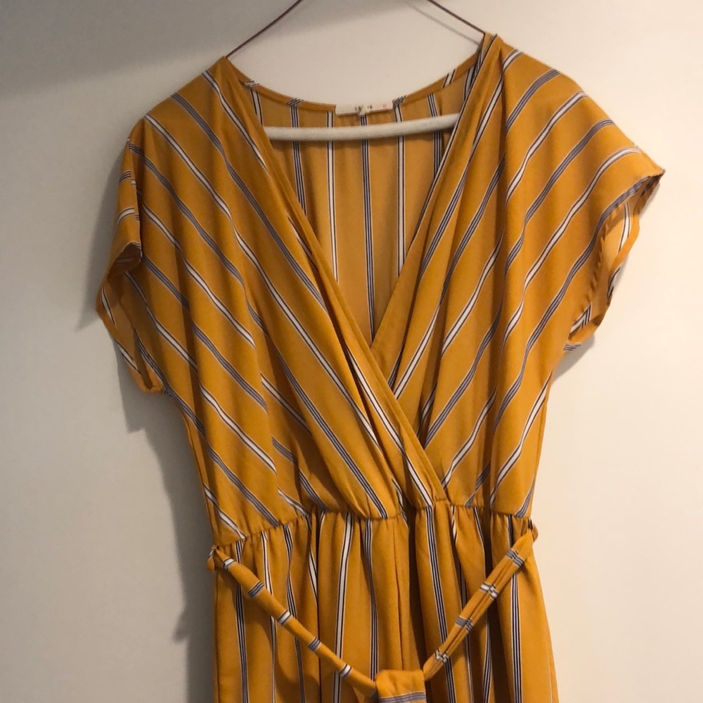 Mustard wide leg jumpsuit